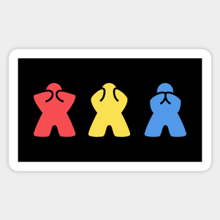 Meeple Wise Monkeys Funny Board Game Sticker